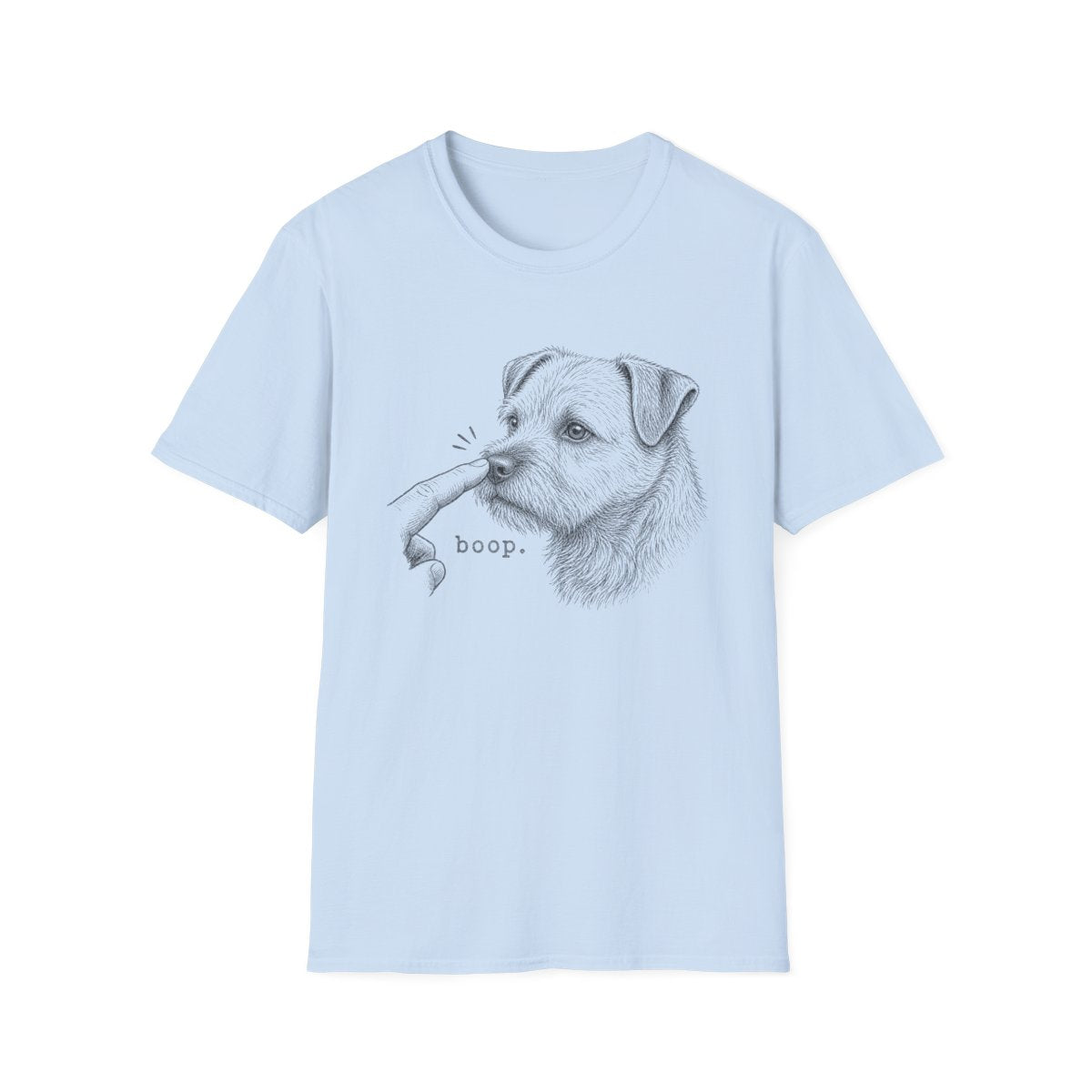 Boop Border Terrier Tee - Light Blue