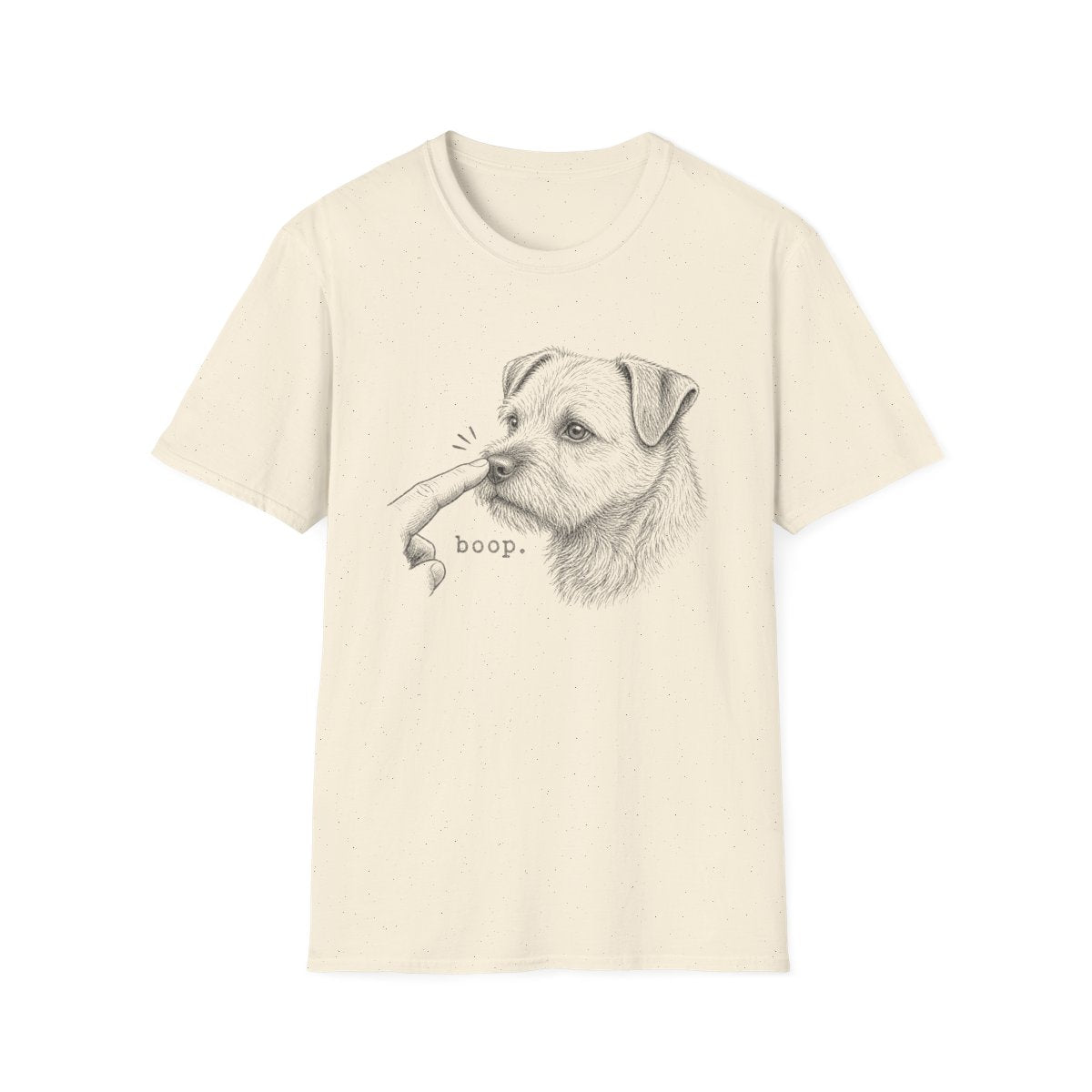 Boop Border Terrier Tee - Natural