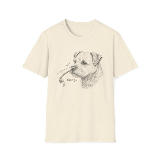 Boop Border Terrier Tee - Natural