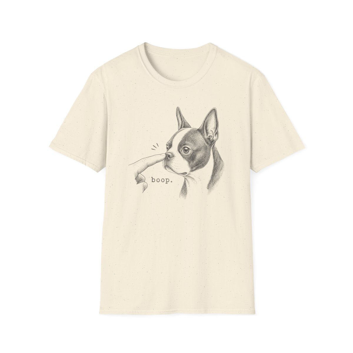 Boop Boston Terrier Tee - Natural
