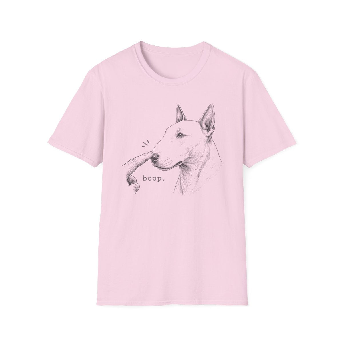 Boop Bull Terrier Tee - Light Pink