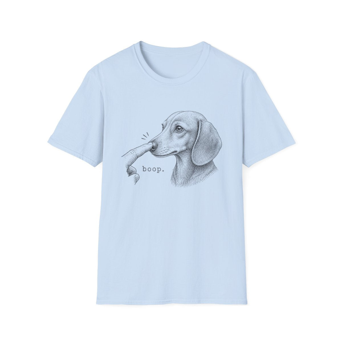 Boop Dachshund Tee - Light Blue