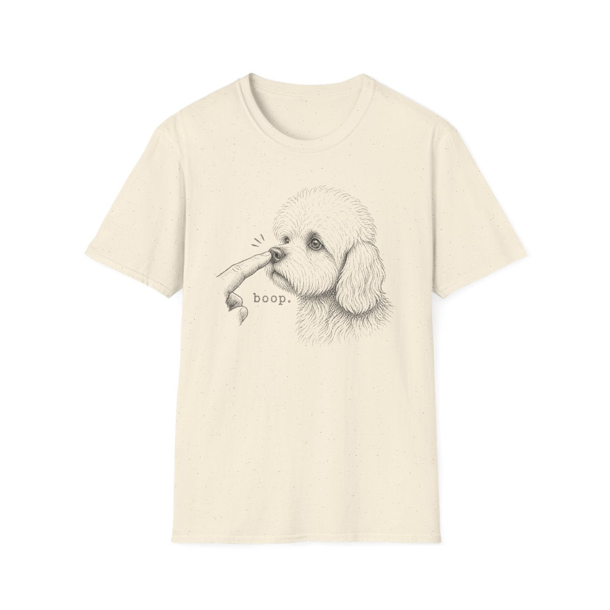 Boop Dandie Dinmont Terrier Tee - Natural