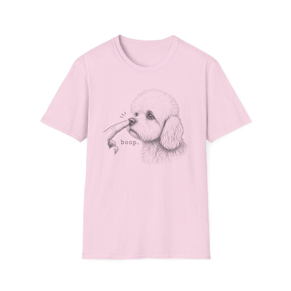 Boop Dandie Dinmont Terrier Tee - Light Pink