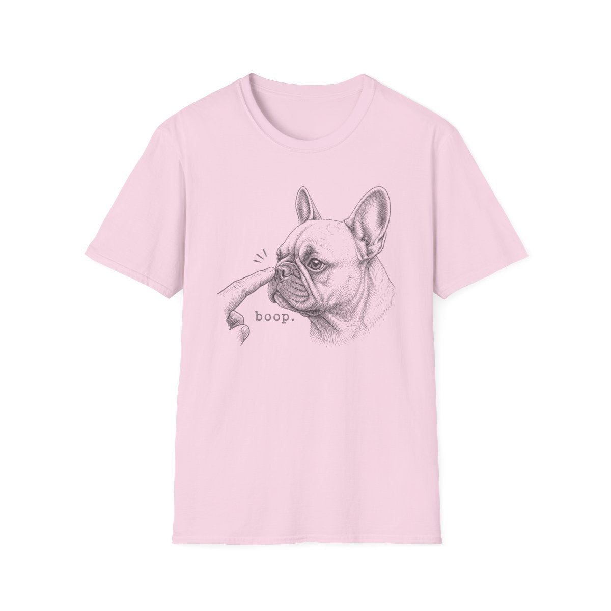 Boop French Bulldog Tee - Light Pink