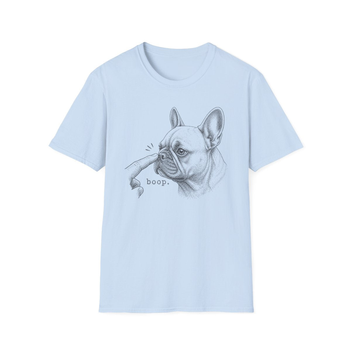 Boop French Bulldog Tee - Light Blue