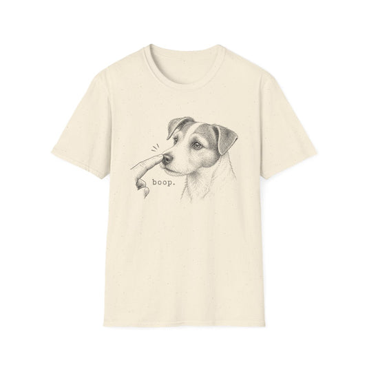 Boop Jack Russell Terrier Tee - Natural