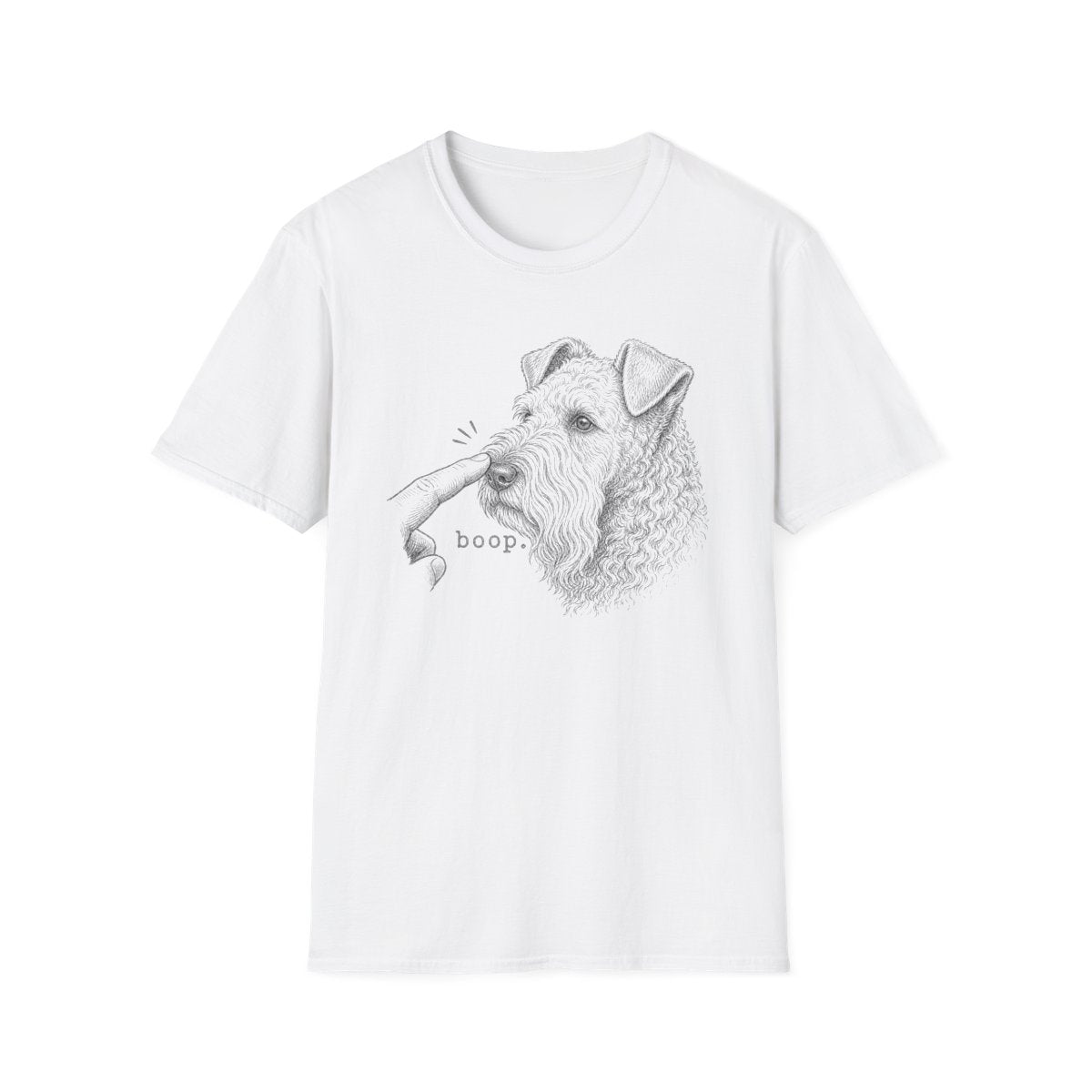Boop Kerry Blue Terrier Tee - White