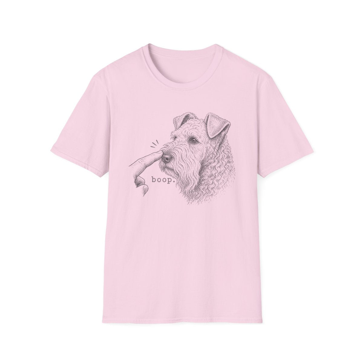 Boop Kerry Blue Terrier Tee - Light Pink