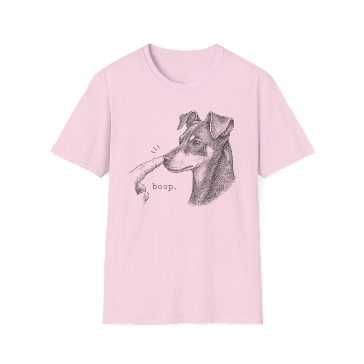 Boop Manchester Terrier Tee - Light Pink
