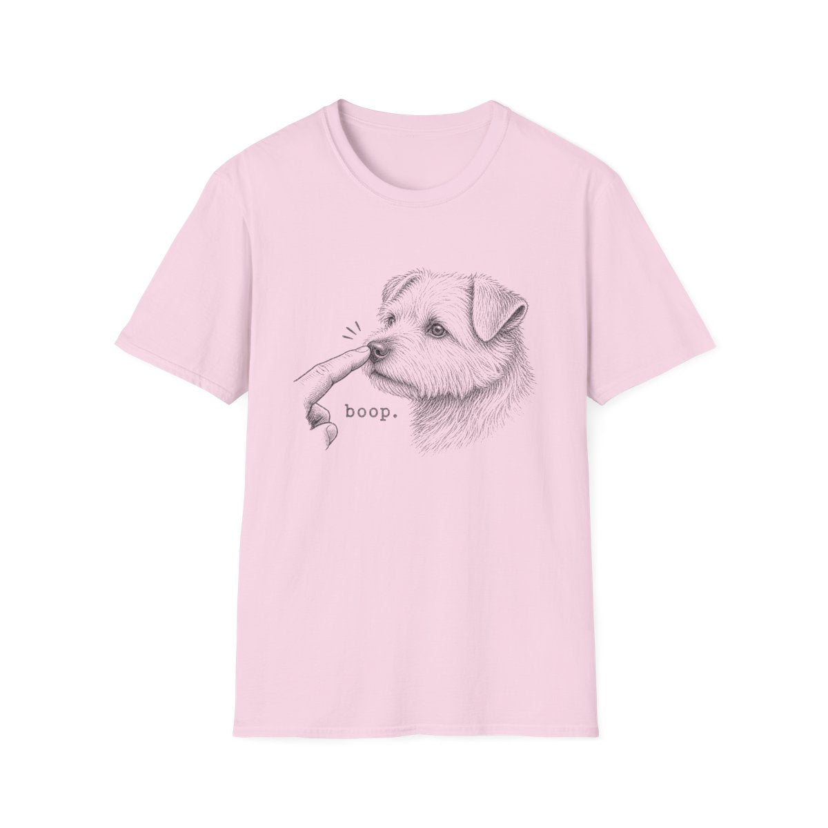 Boop Norfolk Terrier Tee - Light Pink