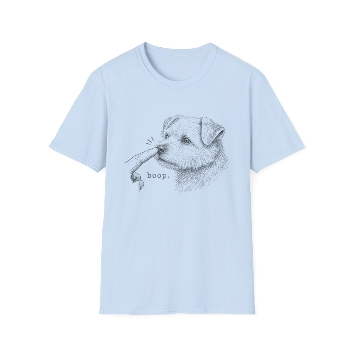 Boop Norfolk Terrier Tee - Light Blue
