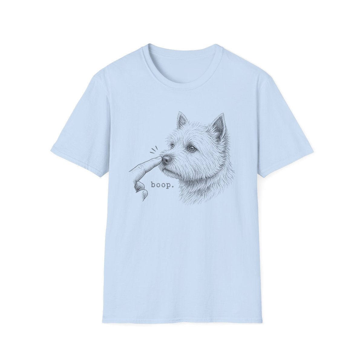 Boop Norwich Terrier Tee - Light Blue