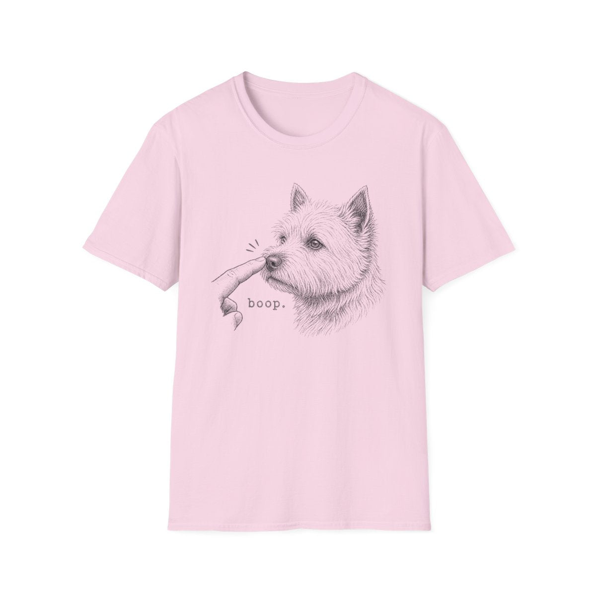 Boop Norwich Terrier Tee - Light Pink