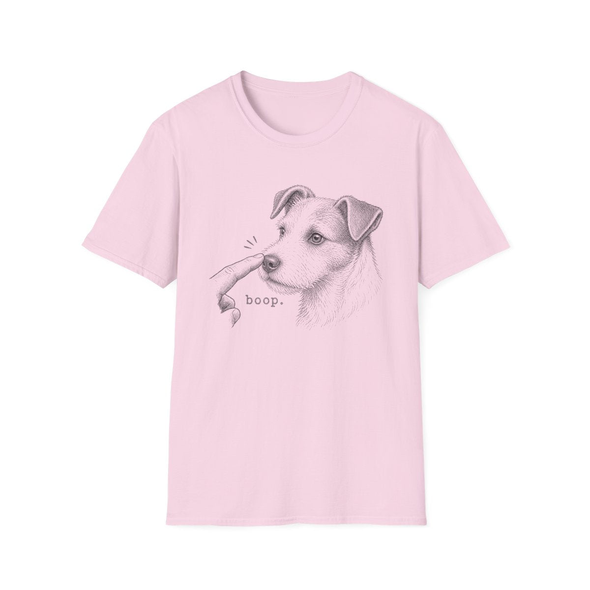 Boop Parson Russell Terrier Tee - Light Pink