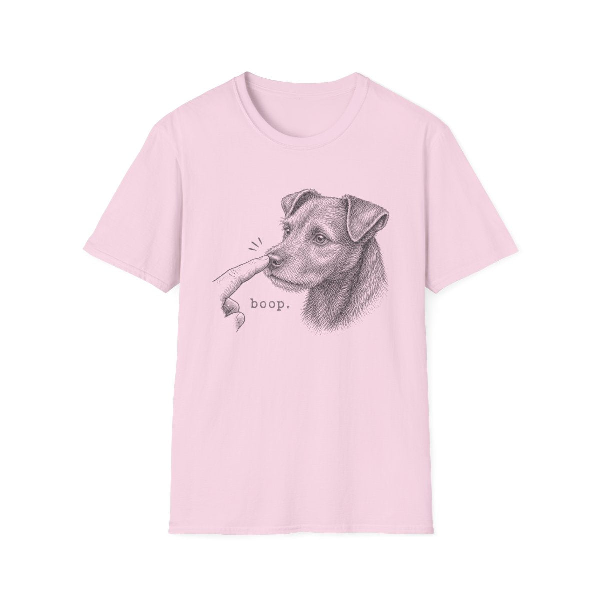 Boop Patterdale Terrier Tee - Light Pink
