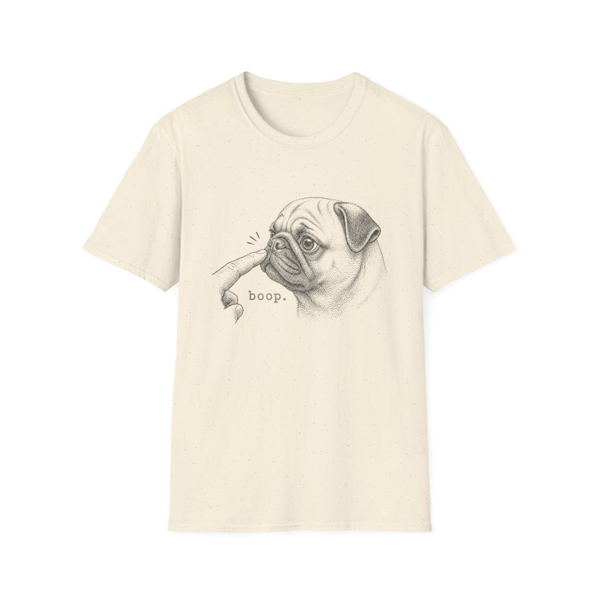 Boop Pug Tee - Natural