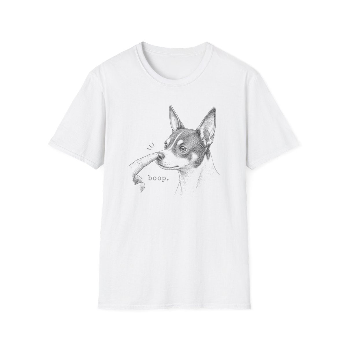 Boop Rat Terrier Tee - White