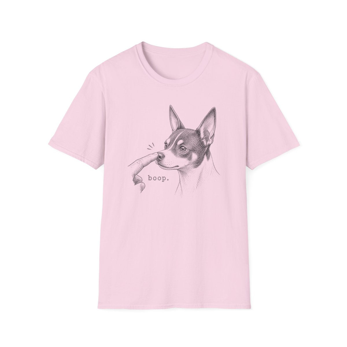 Boop Rat Terrier Tee - Light Pink