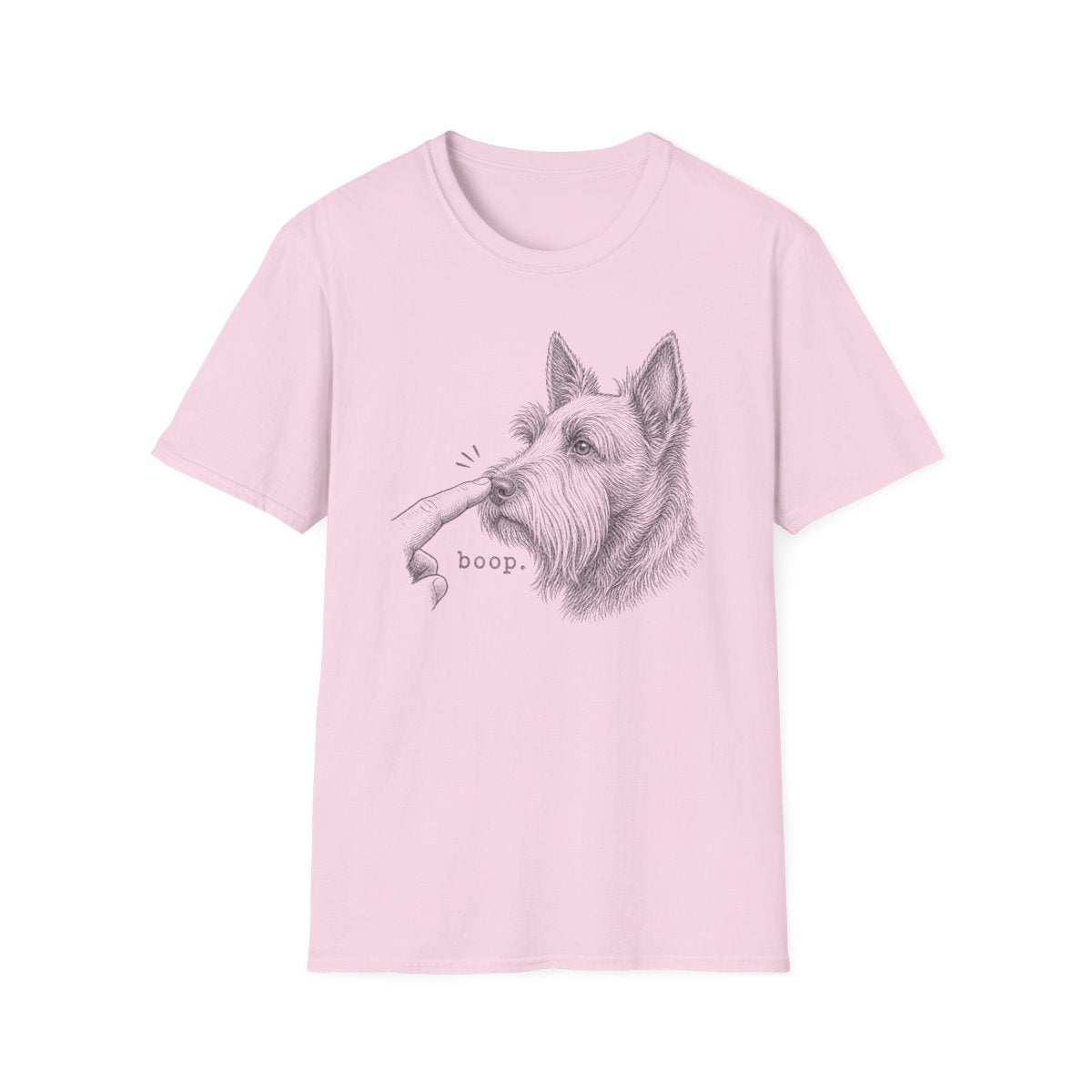 Boop Scottish Terrier Tee - Light Pink