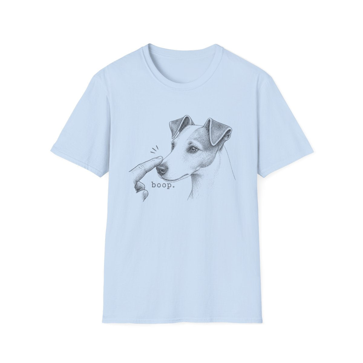 Boop Smooth Fox Terrier Tee - Light Blue