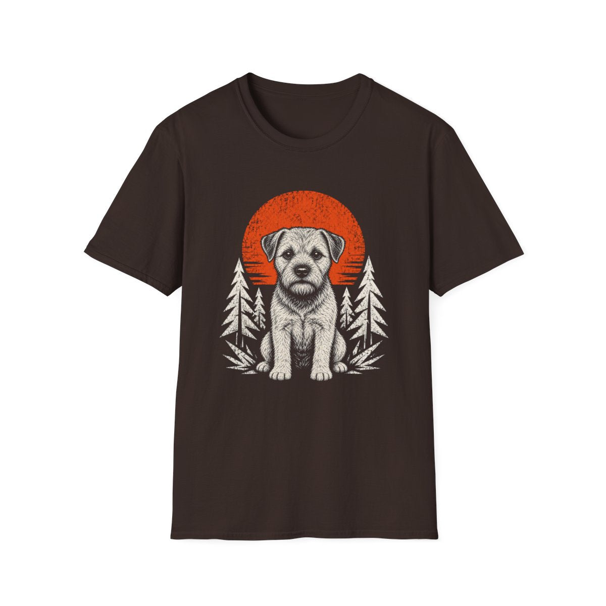 Border Terrier Adventure Club Tee - Dark Chocolate