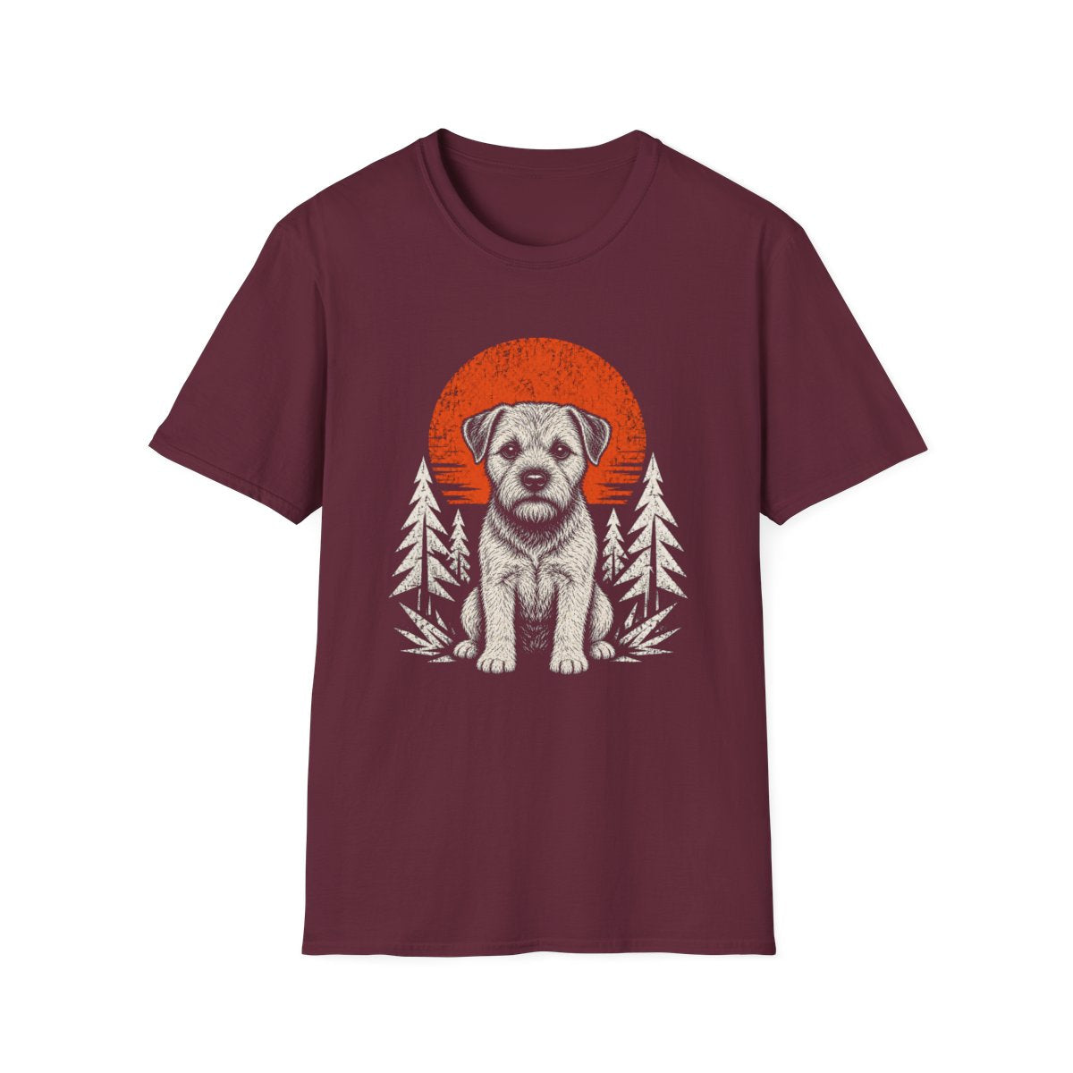 Border Terrier Adventure Club Tee - Maroon