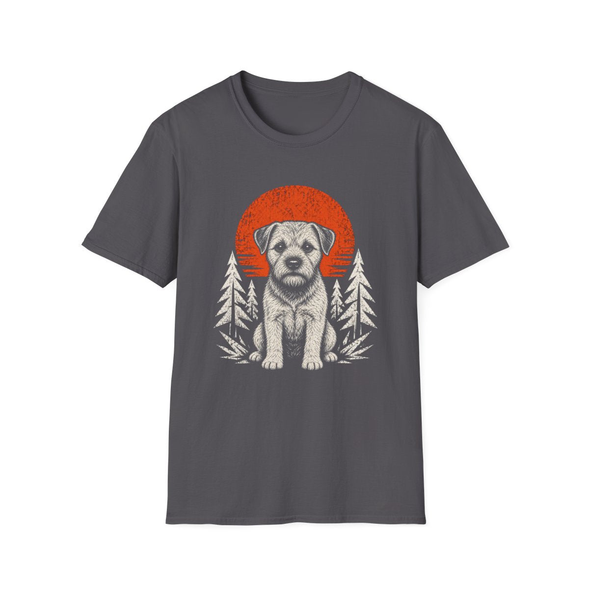 Border Terrier Adventure Club Tee - Charcoal