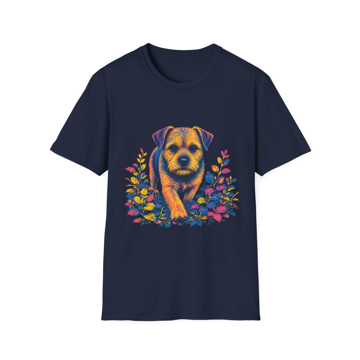 Border Terrier Bold Spirit Tee - Navy