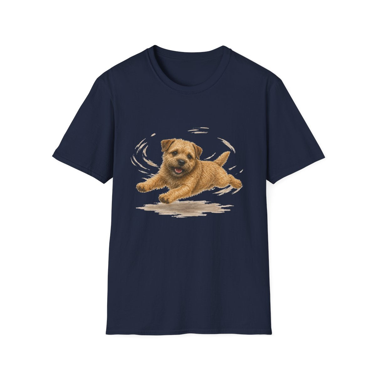 Border Terrier Certified Zoomies Champion Tee - Navy