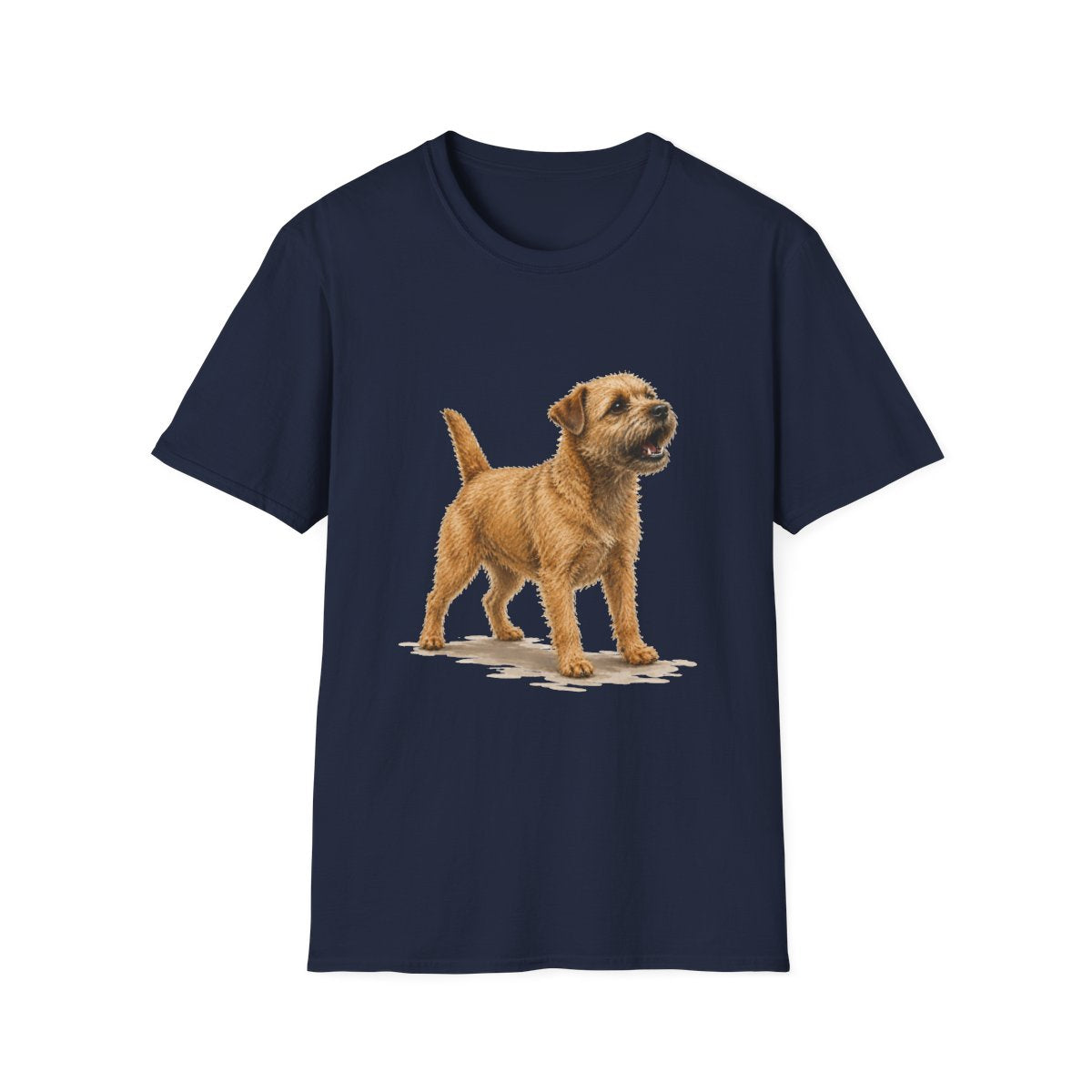 Border Terrier Head Of Security Tee - Navy