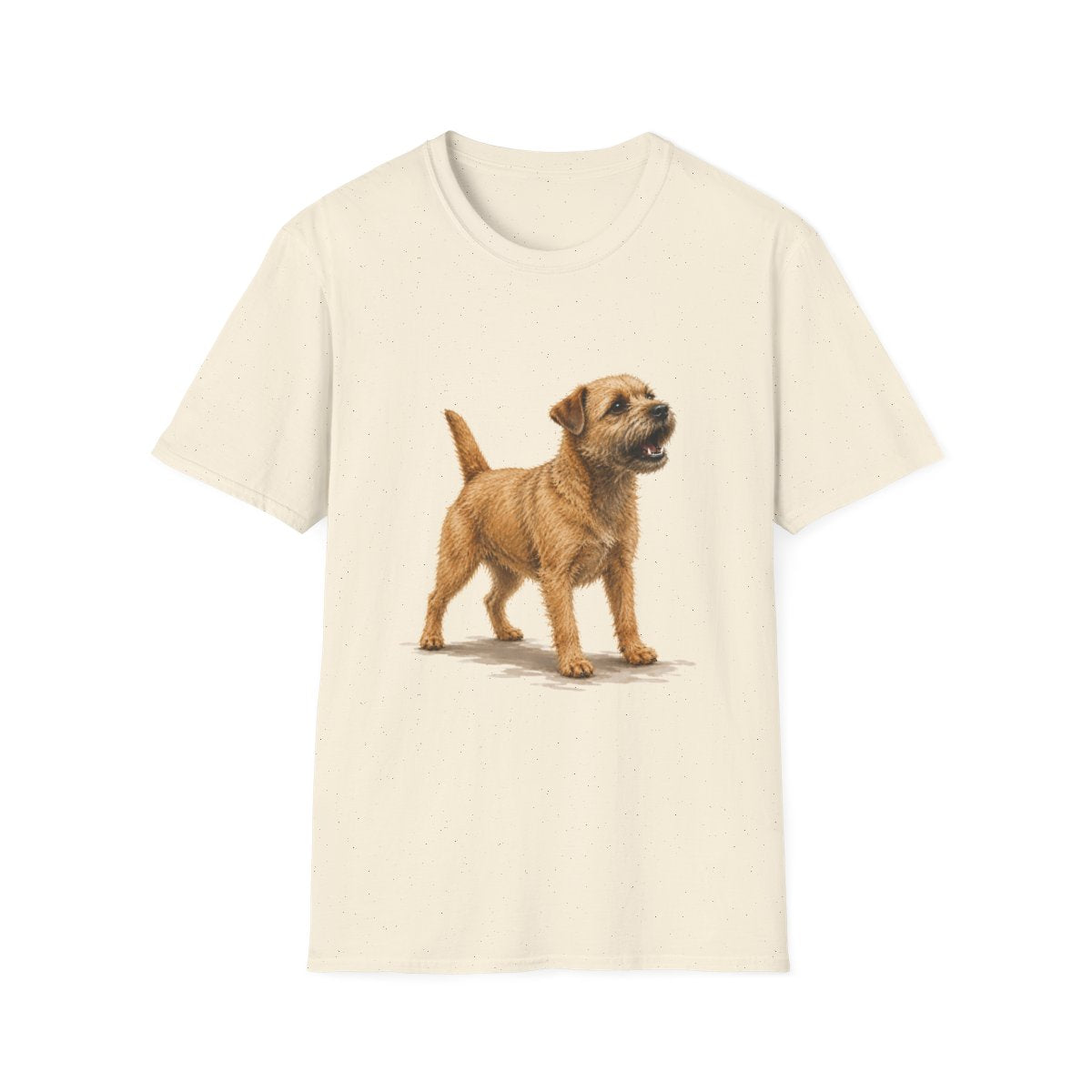 Border Terrier Head Of Security Tee - Natural