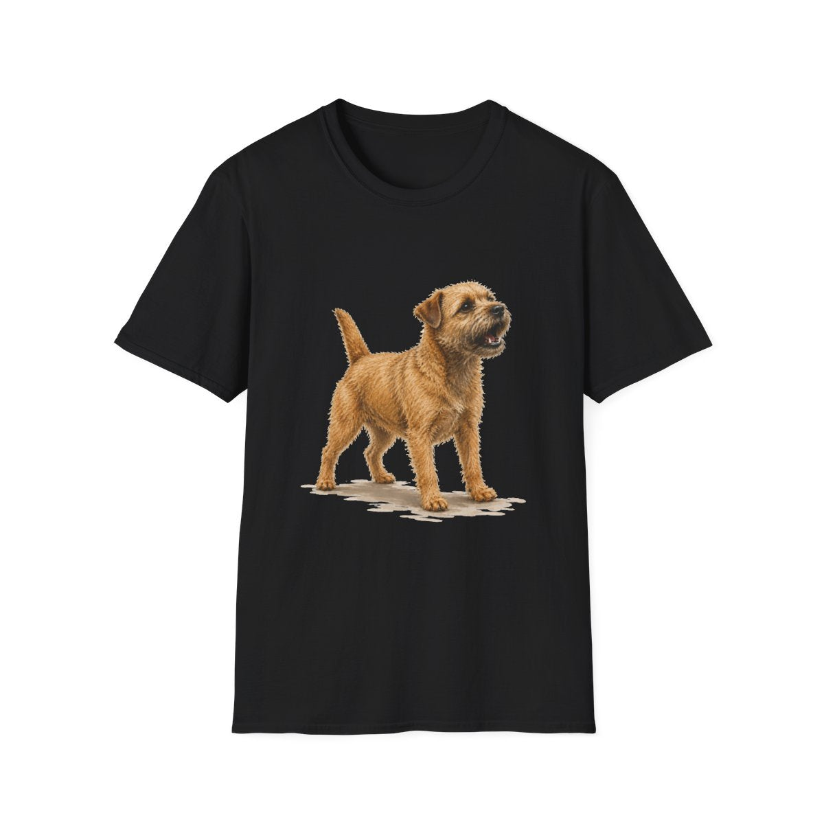 Border Terrier Head Of Security Tee - Black