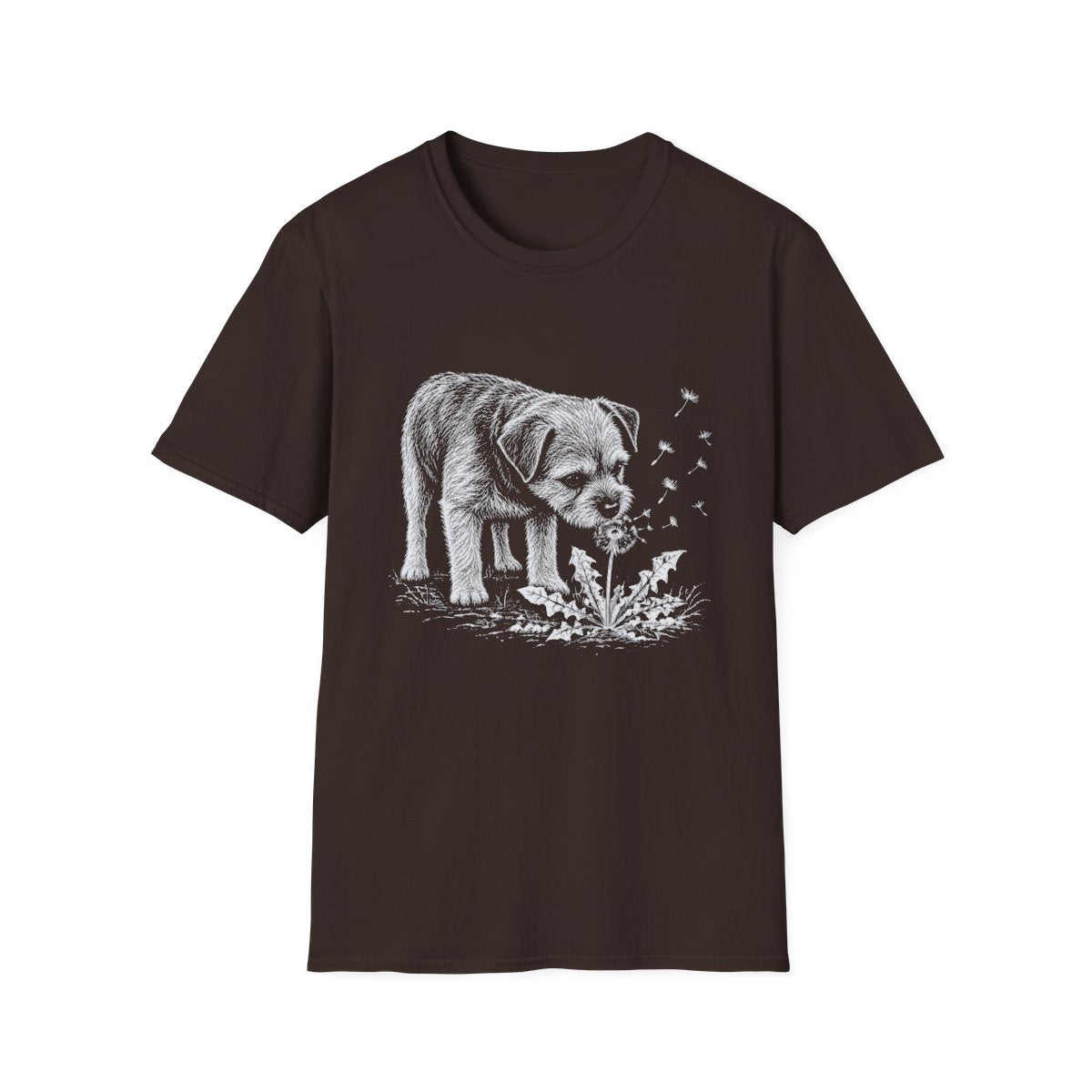 Border Terrier Make A Wish Tee - Dark Chocolate