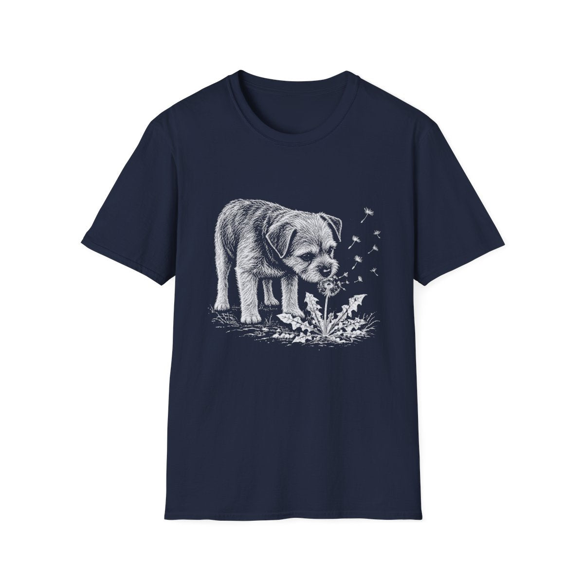 Border Terrier Make A Wish Tee - Navy