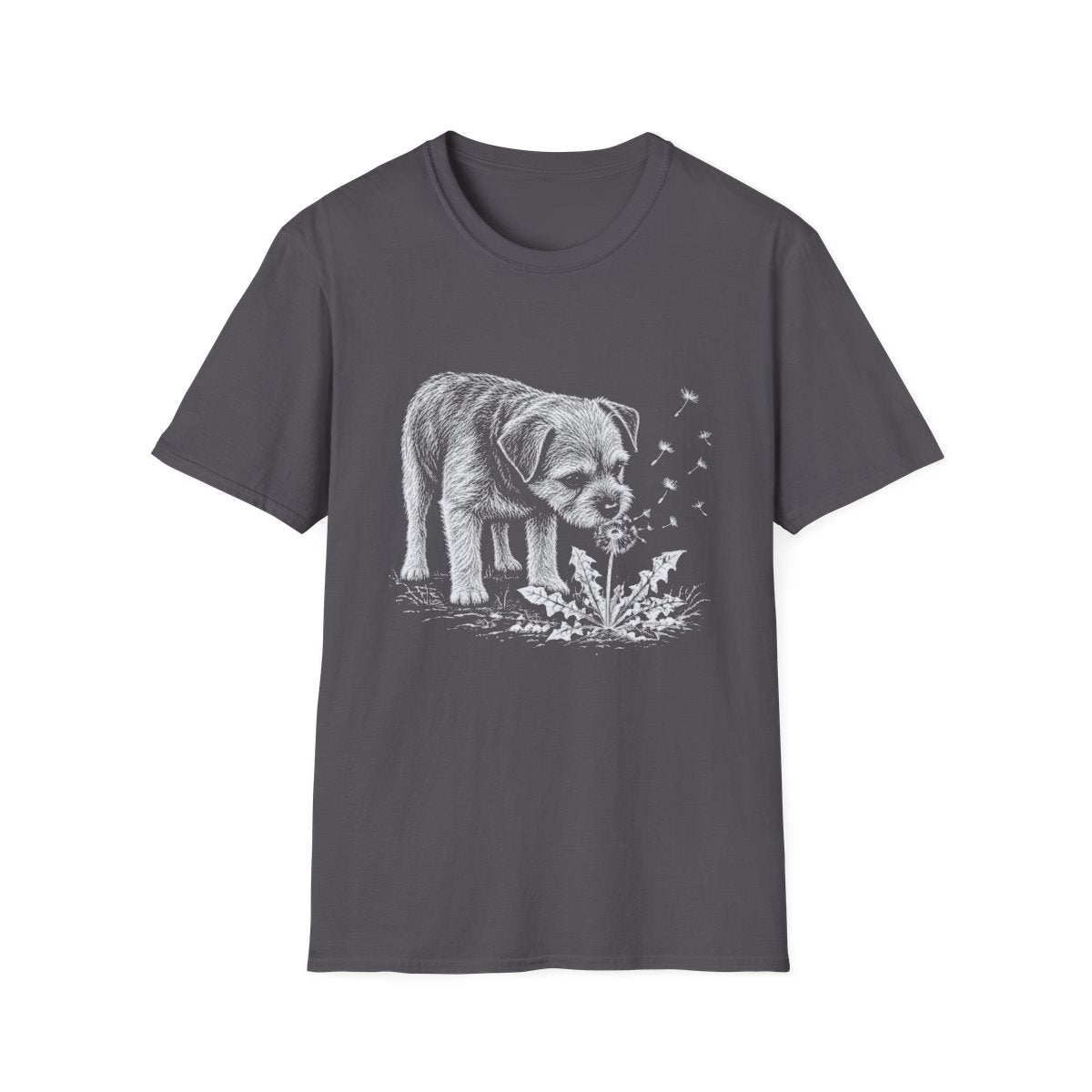 Border Terrier Make A Wish Tee - Charcoal
