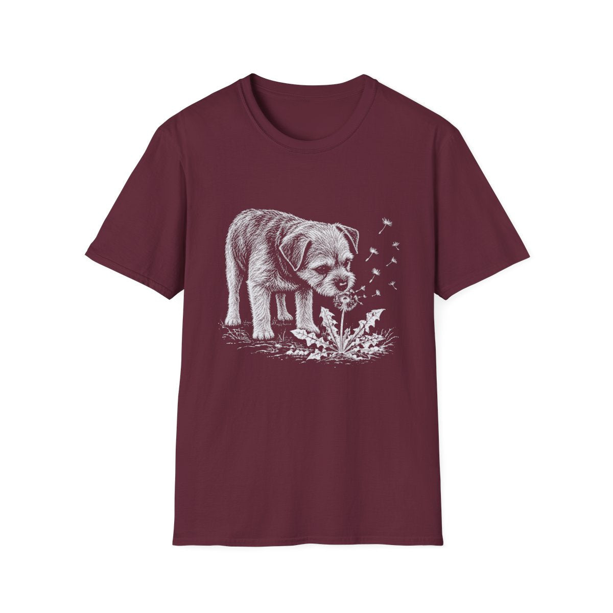Border Terrier Make A Wish Tee - Maroon