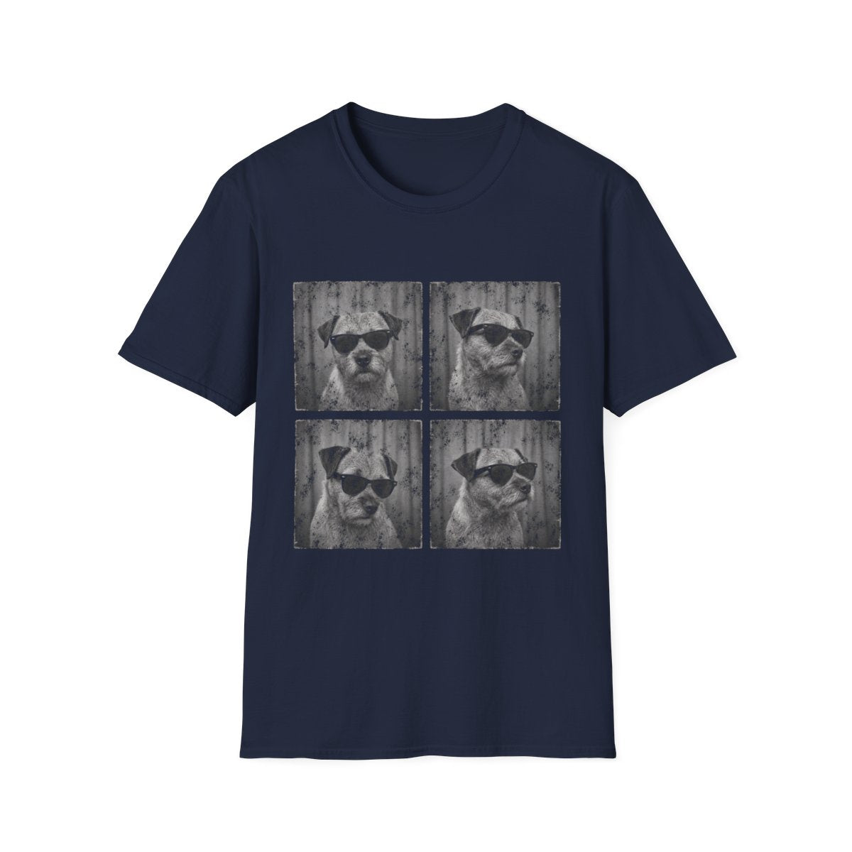 Border Terrier Photo Booth Tee - Navy
