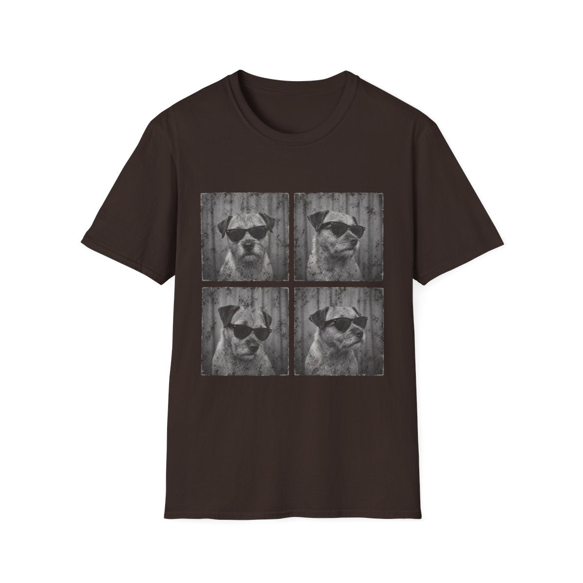 Border Terrier Photo Booth Tee - Dark Chocolate