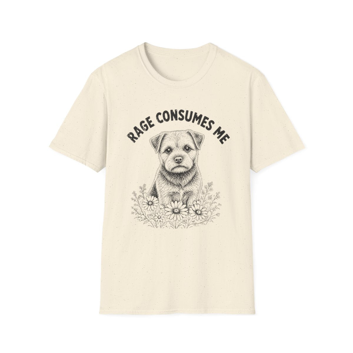Border Terrier Rage Consumes Me Tee - Natural