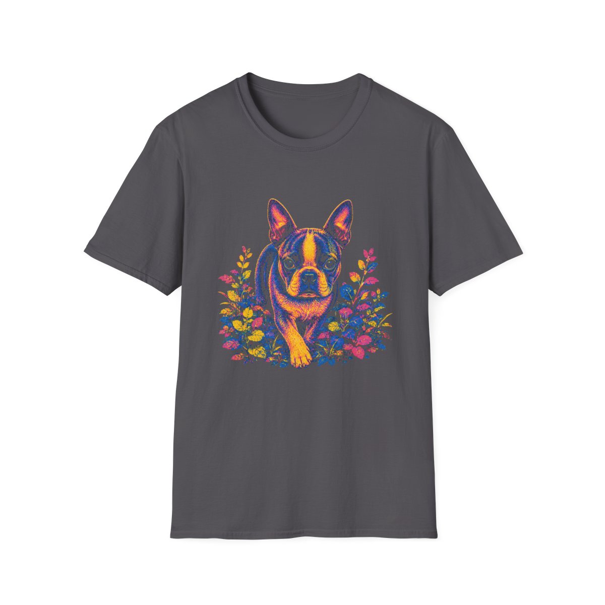 Boston Terrier Bold Spirit Tee - Charcoal