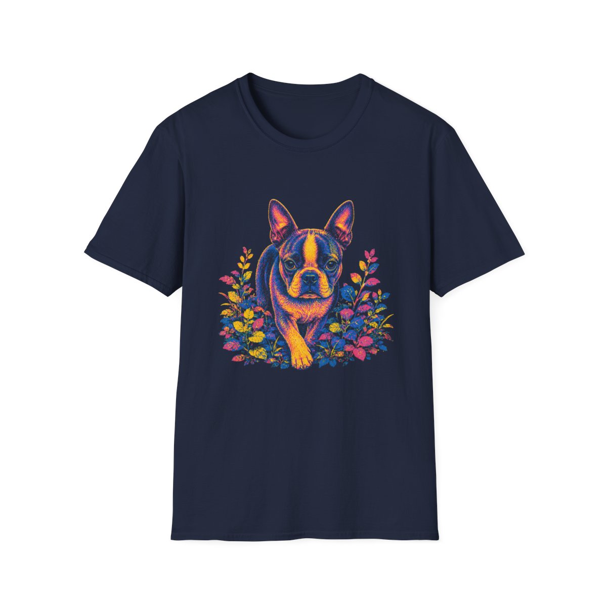 Boston Terrier Bold Spirit Tee - Navy