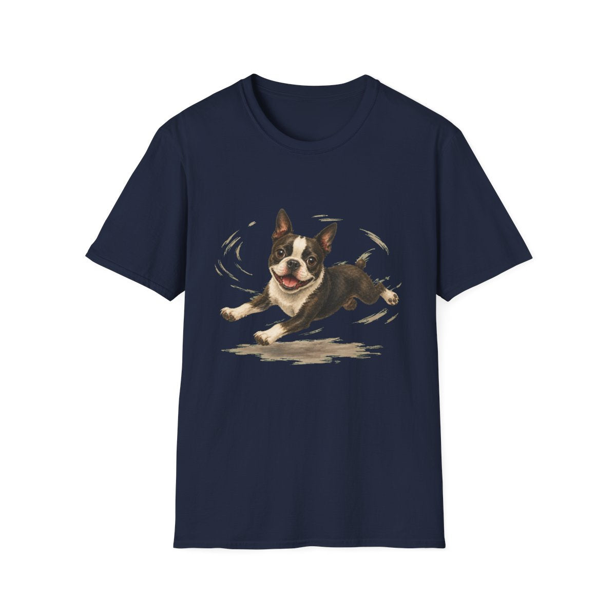 Boston Terrier Certified Zoomies Champion Tee - Navy