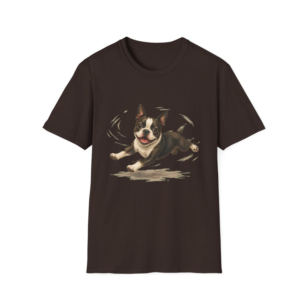 Boston Terrier Certified Zoomies Champion Tee - Dark Chocolate