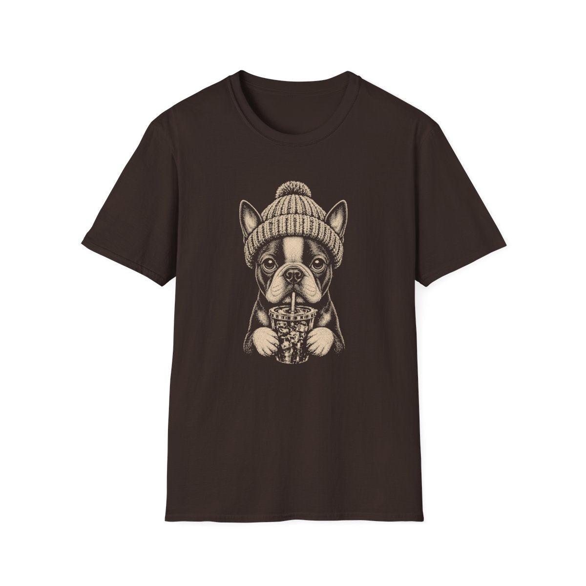 Boston Terrier Cold Brew Tee - Dark Chocolate