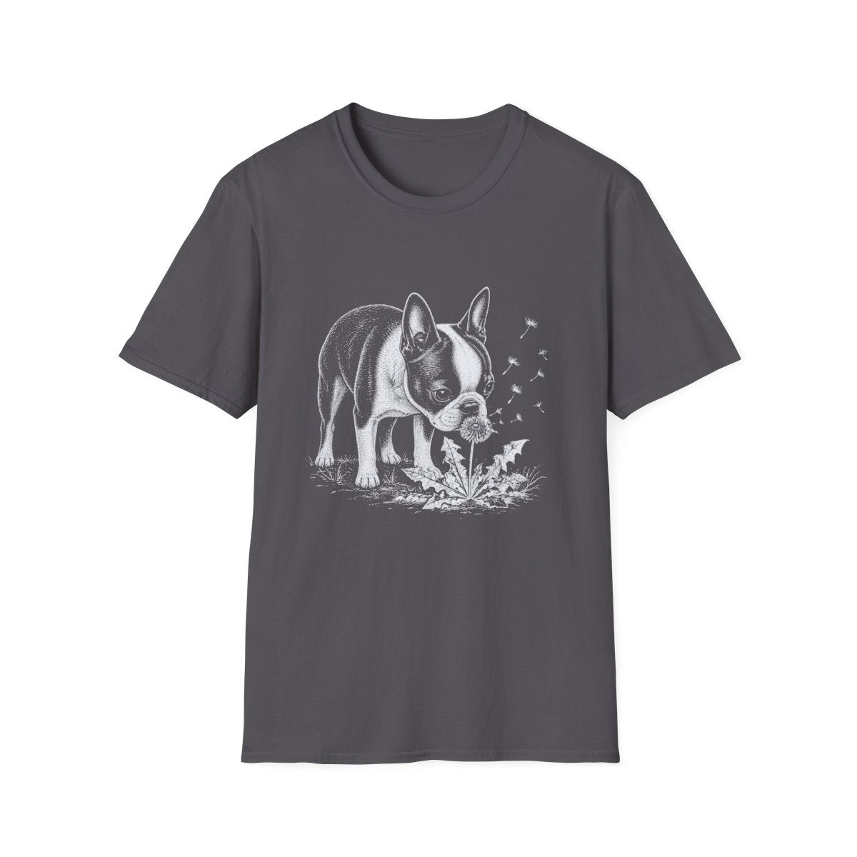 Boston Terrier Make A Wish Tee - Charcoal