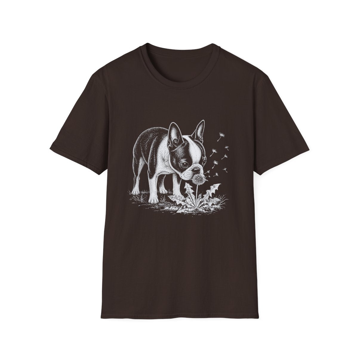 Boston Terrier Make A Wish Tee - Dark Chocolate
