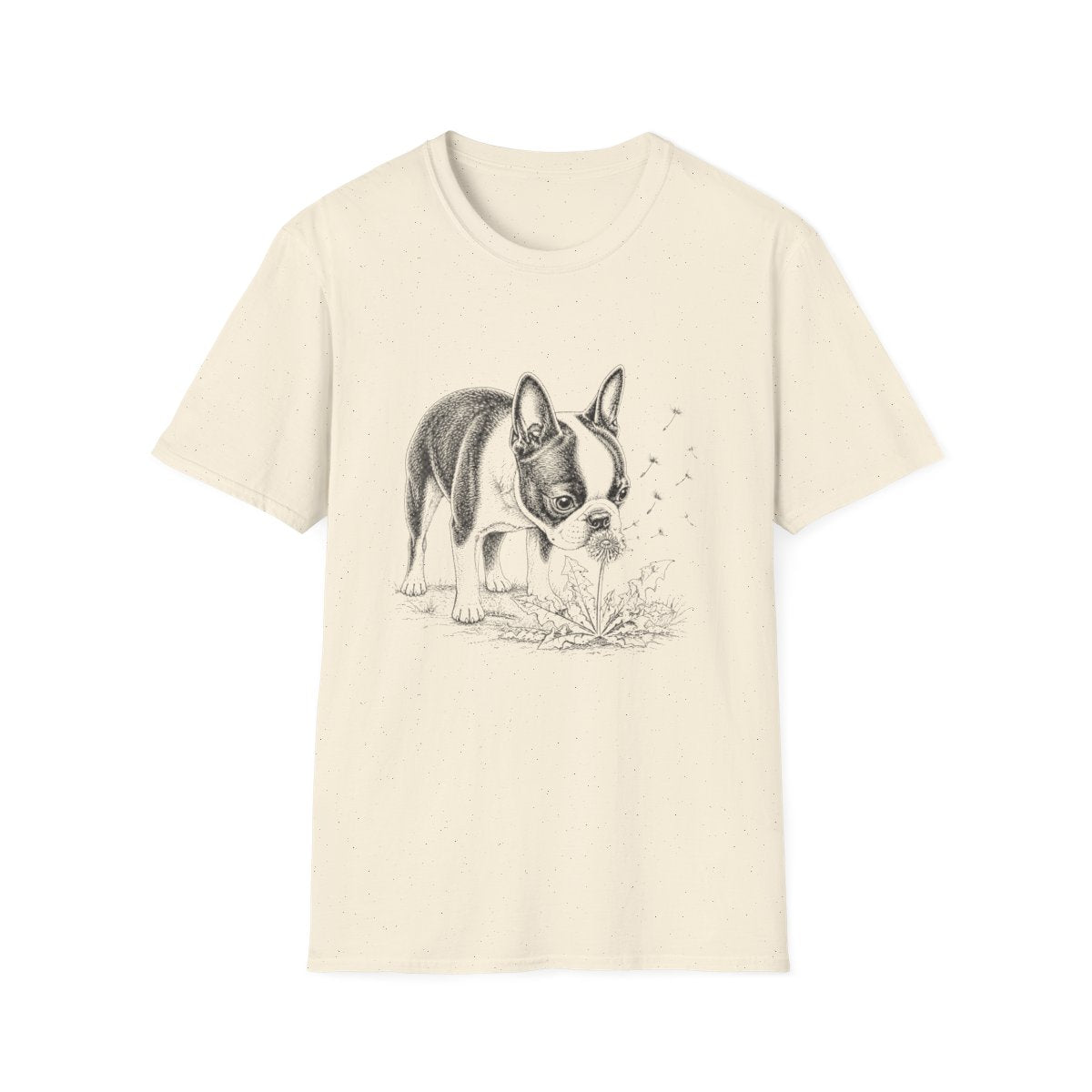 Boston Terrier Make A Wish Tee - Natural