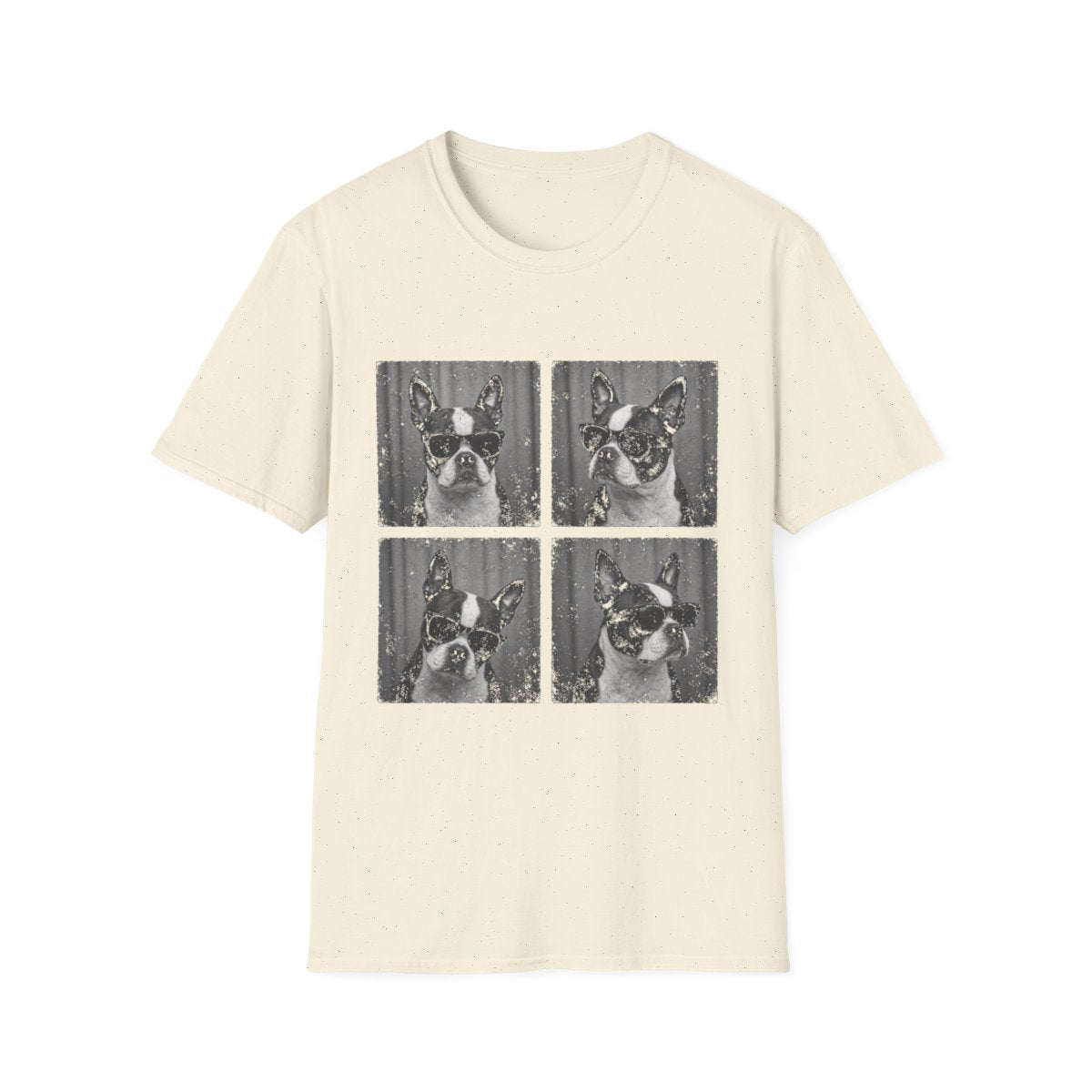 Boston Terrier Photo Booth Tee - Natural
