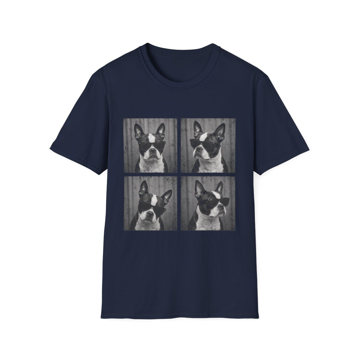 Boston Terrier Photo Booth Tee - Navy